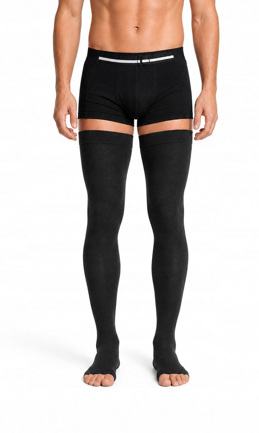 Pończochy męskie CCL2 Comfort (23–32 mmHg) 180-195 cm - otwarte palce