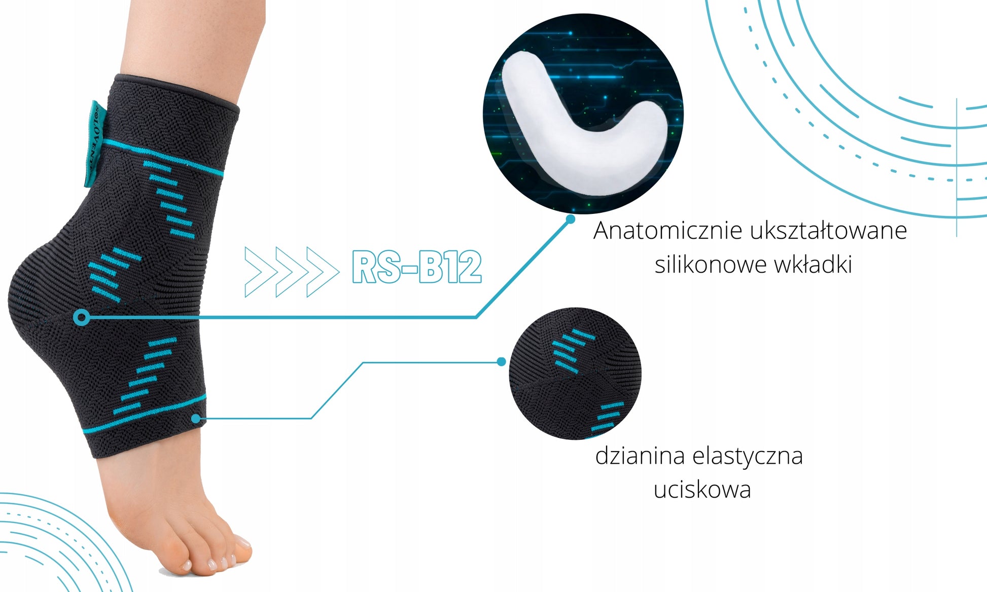 Orteza stawu skokowego RS-B12 SOLOVENTEX widok 3