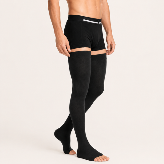 Podkolanówki męskie CCL2 Comfort (23–32 mmHg) 180-195 cm - zakryte palce