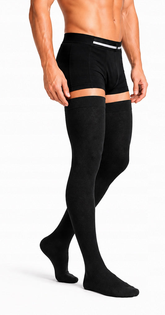 Pończochy męskie CCL2 Comfort (23–32 mmHg) 165-180 cm - zakryte palce
